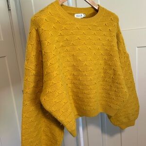 Molly & Bracken Mustard Yellow Bubble Sweater